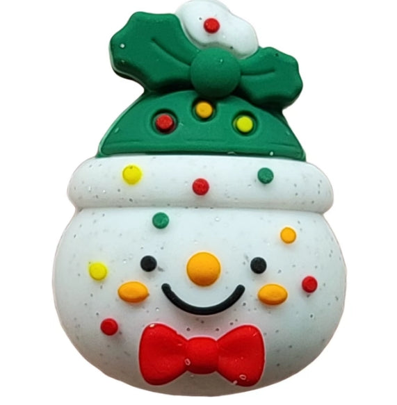 Wholesale 20pcs/pack Christmas Food-grade Cartoon 3D Silicone Beads